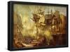 Joseph Mallord William Turner (The Battle of Trafalgar, the Victory of Steuerbordbesanwanten of vie-null-Framed Poster