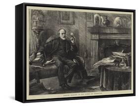 Joseph Mazzini in His Study at Brompton-Henry Woods-Framed Stretched Canvas