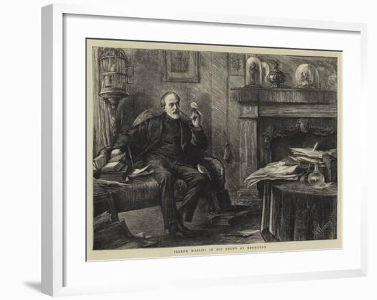 Joseph Mazzini in His Study at Brompton-Henry Woods-Framed Giclee Print