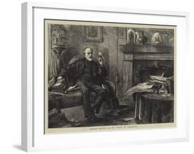 Joseph Mazzini in His Study at Brompton-Henry Woods-Framed Giclee Print