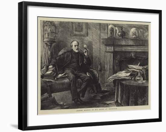 Joseph Mazzini in His Study at Brompton-Henry Woods-Framed Giclee Print