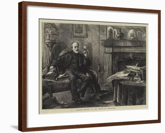 Joseph Mazzini in His Study at Brompton-Henry Woods-Framed Giclee Print