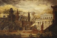 A Cappriccio of a Roman Port During a Storm-Joseph Michael Gandy-Giclee Print