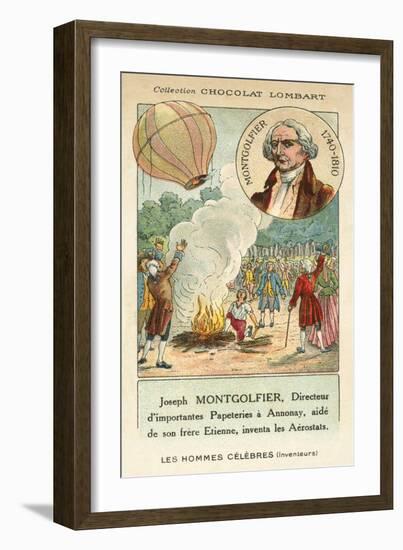 Joseph Montgolfier, French Ballooning Pioneer-null-Framed Giclee Print