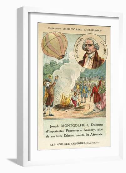 Joseph Montgolfier, French Ballooning Pioneer-null-Framed Giclee Print