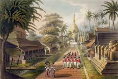 Scene from the Upper Terrace of the Great Pagoda at Rangoon, to the South East, Engraved by H.…-Joseph Moore-Giclee Print