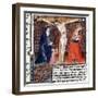 Joseph of Arimathea Receiving Christ's Blood, 15th Century-null-Framed Giclee Print