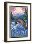 Joseph, Oregon, Angler Fisherman-Lantern Press-Framed Art Print