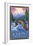 Joseph, Oregon, Angler Fisherman-Lantern Press-Framed Art Print