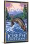 Joseph, Oregon, Angler Fisherman-Lantern Press-Mounted Art Print