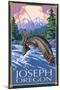 Joseph, Oregon, Angler Fisherman-Lantern Press-Mounted Art Print