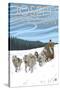 Joseph, Oregon - Dog Sled Scene-Lantern Press-Stretched Canvas