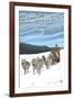 Joseph, Oregon - Dog Sled Scene-Lantern Press-Framed Art Print