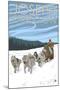 Joseph, Oregon - Dog Sled Scene-Lantern Press-Mounted Art Print