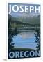 Joseph, Oregon - Lake and Mountain View-Lantern Press-Framed Art Print