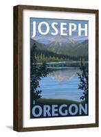 Joseph, Oregon - Lake and Mountain View-Lantern Press-Framed Art Print