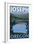 Joseph, Oregon - Lake and Mountain View-Lantern Press-Framed Art Print