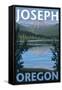 Joseph, Oregon - Lake and Mountain View-Lantern Press-Framed Stretched Canvas