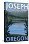 Joseph, Oregon - Lake and Mountain View-Lantern Press-Stretched Canvas