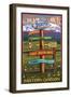 Joseph, Oregon - Sign Destinations-Lantern Press-Framed Art Print