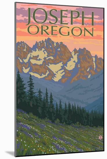 Joseph, Oregon, Spring Flowers-Lantern Press-Mounted Art Print