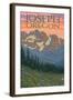 Joseph, Oregon, Spring Flowers-Lantern Press-Framed Art Print