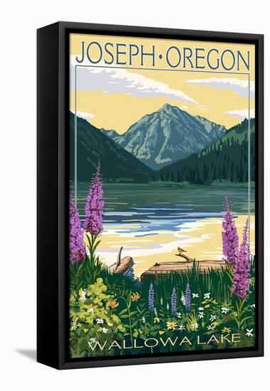 Joseph, Oregon - Wallowa Lake-Lantern Press-Framed Stretched Canvas