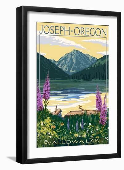 Joseph, Oregon - Wallowa Lake-Lantern Press-Framed Art Print