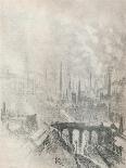 'The Broadway and the Woolworth Building, New York', 1912-Joseph Pennell-Giclee Print