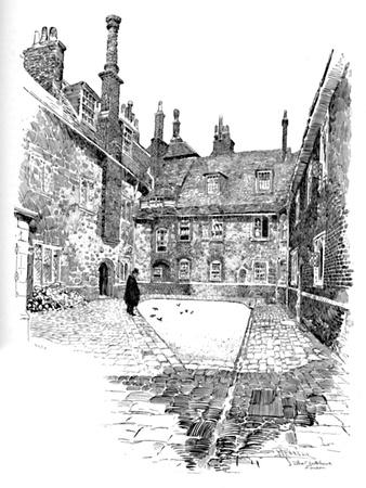 'Old Charterhouse: In Washhouse Court', 1886