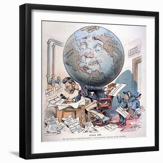 Joseph Pulitzer Cartoo-Frederick Burr Opper-Framed Giclee Print