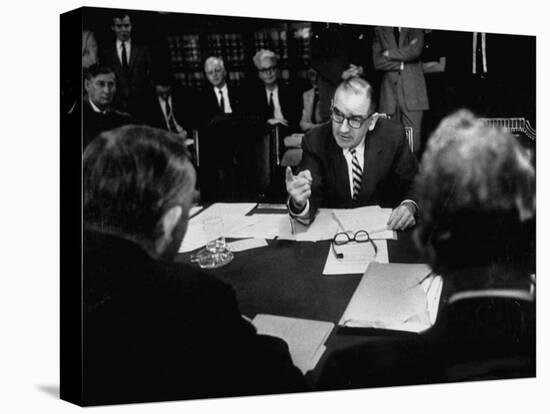 Joseph R. Mccarthy Vigerously Making His Point Clear at the Senate Judiciary Committee Hearing-null-Stretched Canvas