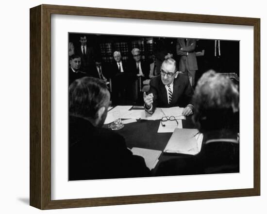 Joseph R. Mccarthy Vigerously Making His Point Clear at the Senate Judiciary Committee Hearing-null-Framed Photographic Print