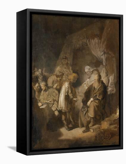 Joseph Relating His Dreams to His Parents and Brothers, 1633-Rembrandt van Rijn-Framed Stretched Canvas