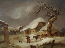 Snow in the Farmyard, 1812-Joseph Rhodes-Giclee Print