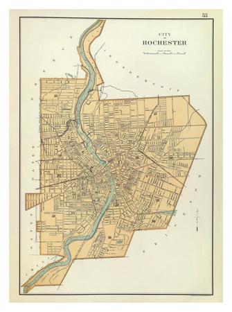 Rochester Ny Street Map Maps Of Rochester, Ny Posters & Wall Art Prints | Allposters.com