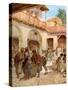 Joseph 's brethren at the inn Every Man's money in his sack - Bible-William Brassey Hole-Stretched Canvas