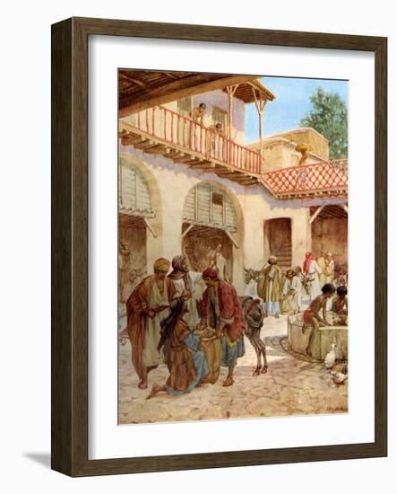 Joseph 's brethren at the inn Every Man's money in his sack - Bible-William Brassey Hole-Framed Giclee Print