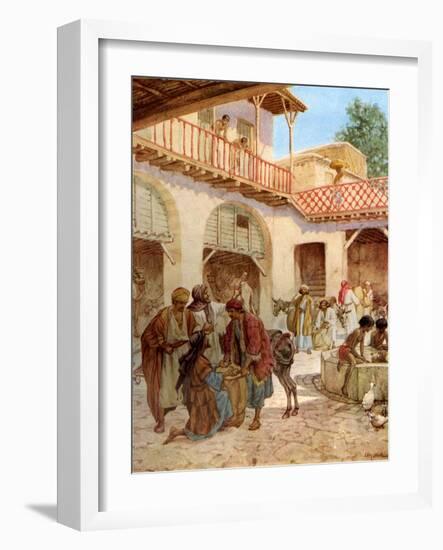 Joseph 's brethren at the inn Every Man's money in his sack - Bible-William Brassey Hole-Framed Giclee Print