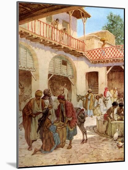 Joseph 's brethren at the inn Every Man's money in his sack - Bible-William Brassey Hole-Mounted Giclee Print