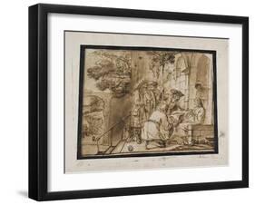 Joseph's Brothers Showing His Coat to Jacob, 1640S-Jan Victors-Framed Giclee Print