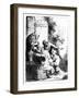 Joseph's Coat Brought to Jacob, C.1633 (Etching)-Rembrandt van Rijn-Framed Giclee Print