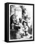 Joseph's Coat Brought to Jacob, C.1633 (Etching)-Rembrandt van Rijn-Framed Stretched Canvas