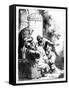 Joseph's Coat Brought to Jacob, C.1633 (Etching)-Rembrandt van Rijn-Framed Stretched Canvas