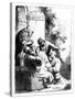 Joseph's Coat Brought to Jacob, C.1633 (Etching)-Rembrandt van Rijn-Stretched Canvas