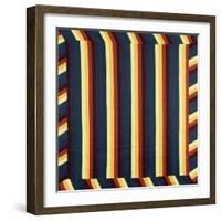 Joseph's Coat-Of-Many-Colours Patterned Coverlet, Pieced and Quilted Cotton, Circa 1890-null-Framed Giclee Print