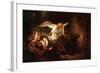 Joseph's Dream in the Stable in Bethlehem-Rembrandt van Rijn-Framed Giclee Print