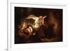Joseph's Dream in the Stable in Bethlehem-Rembrandt van Rijn-Framed Giclee Print