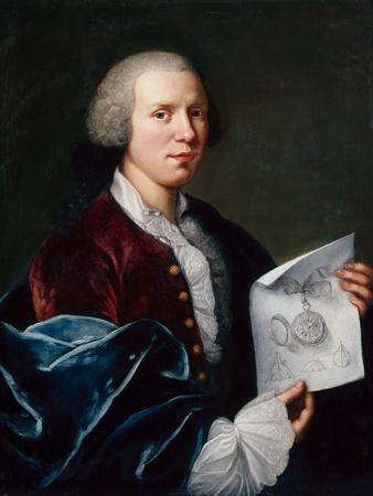 Portrait of Ferdinand Berthoud Holding a Parchment