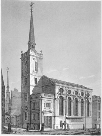 Church of St Michael, Queenhithe, City of London, 1812
